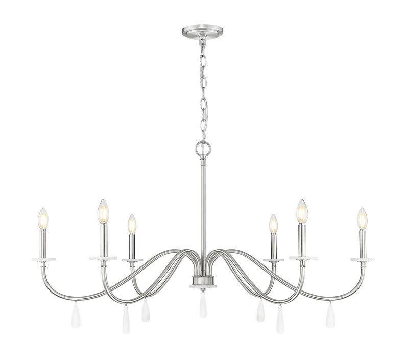 Z-Lite - 6103-45BN - Six Light Chandelier - Toussant - Brushed Nickel