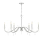 Z-Lite - 6103-45BN - Six Light Chandelier - Toussant - Brushed Nickel