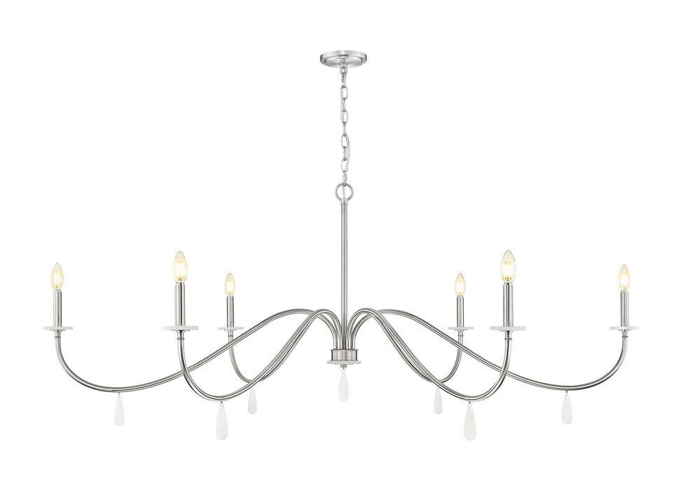 Z-Lite - 6103-63BN - Six Light Chandelier - Toussant - Brushed Nickel