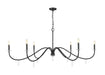 Z-Lite - 6103-63MB - Six Light Chandelier - Toussant - Matte Black