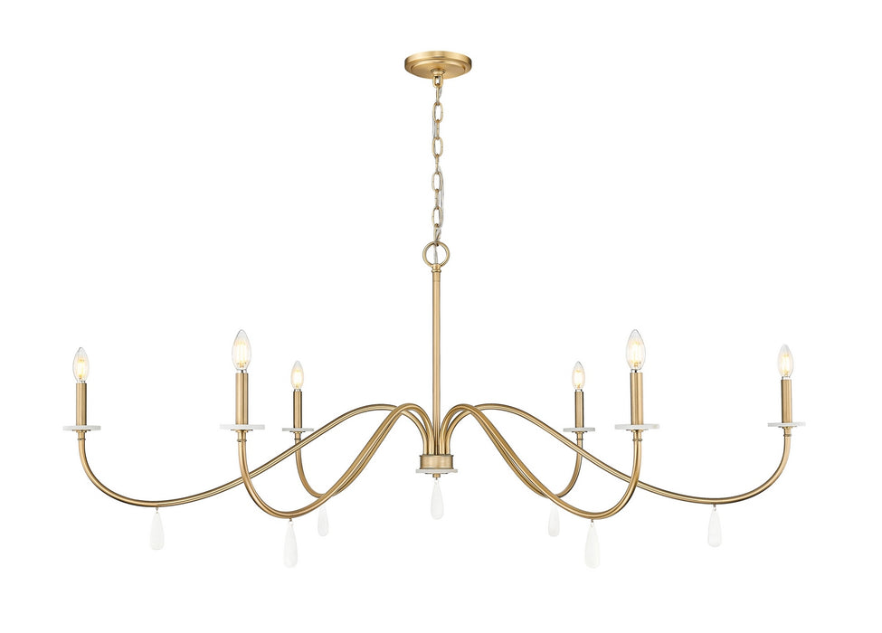 Z-Lite - 6103-63MGLD - Six Light Chandelier - Toussant - Modern Gold