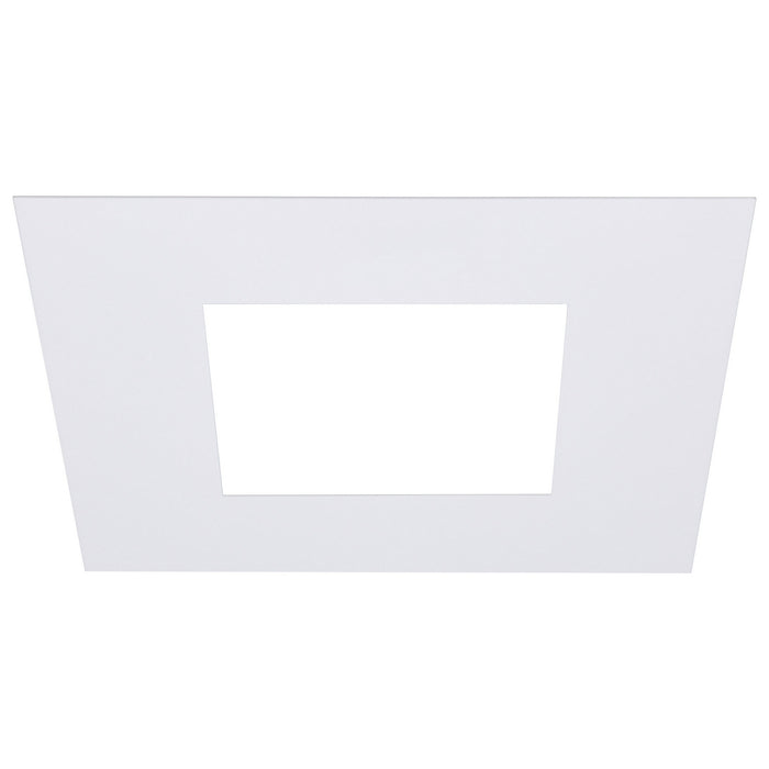 Satco - S13550 - 4-Inch Flat Goof Ring for Commercial Downlights - Matte White