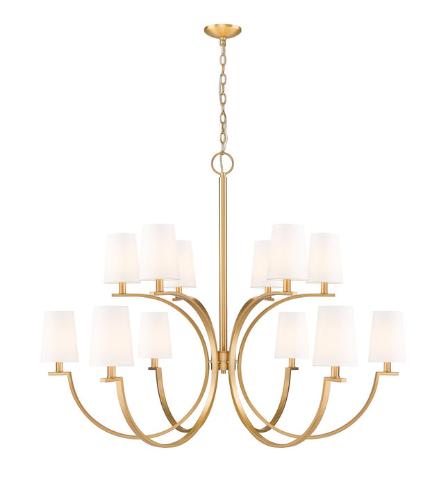 Z-Lite - 2016-12MGLD - 12 Light Chandelier - Cordelia - Modern Gold