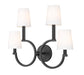 Z-Lite - 2016-4S-MB - Four Light Wall Sconce - Cordelia - Matte Black