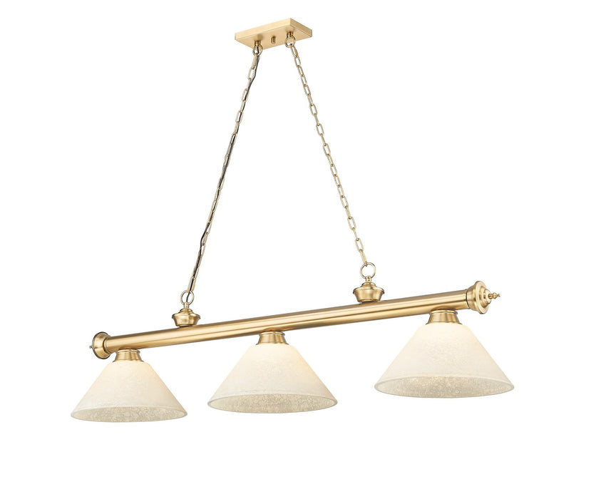Z-Lite - 2306-3HBR-AGM14 - Three Light Billiard - Cordon - Heritage Brass