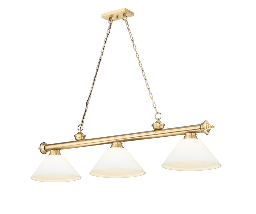 Z-Lite - 2306-3HBR-AMO14 - Three Light Billiard - Cordon - Heritage Brass