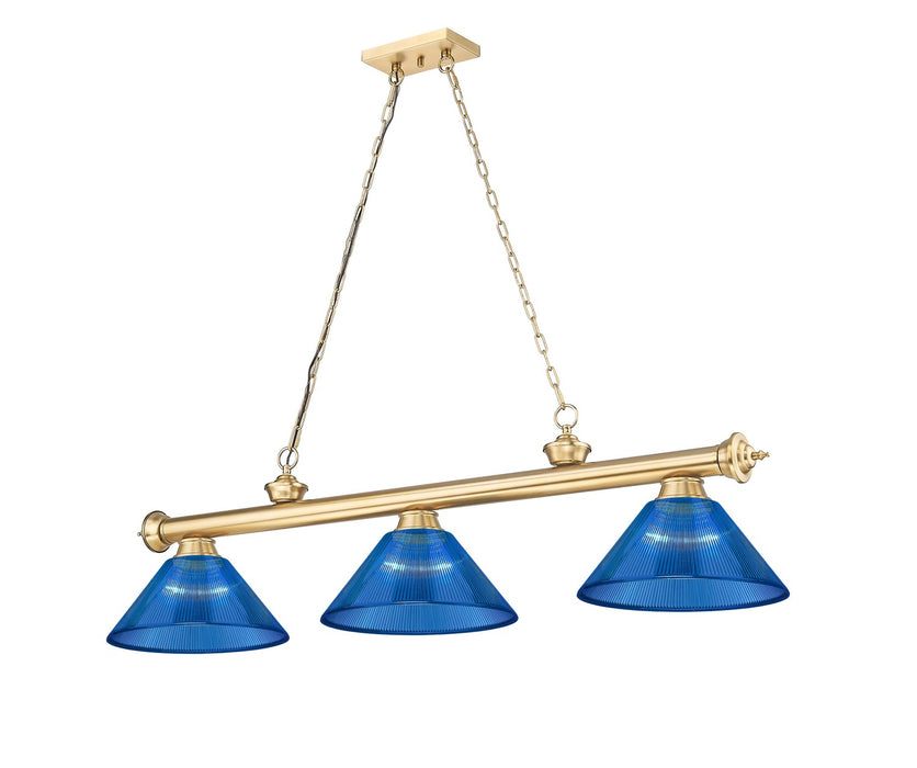 Z-Lite - 2306-3HBR-ARDB - Three Light Billiard - Cordon - Heritage Brass