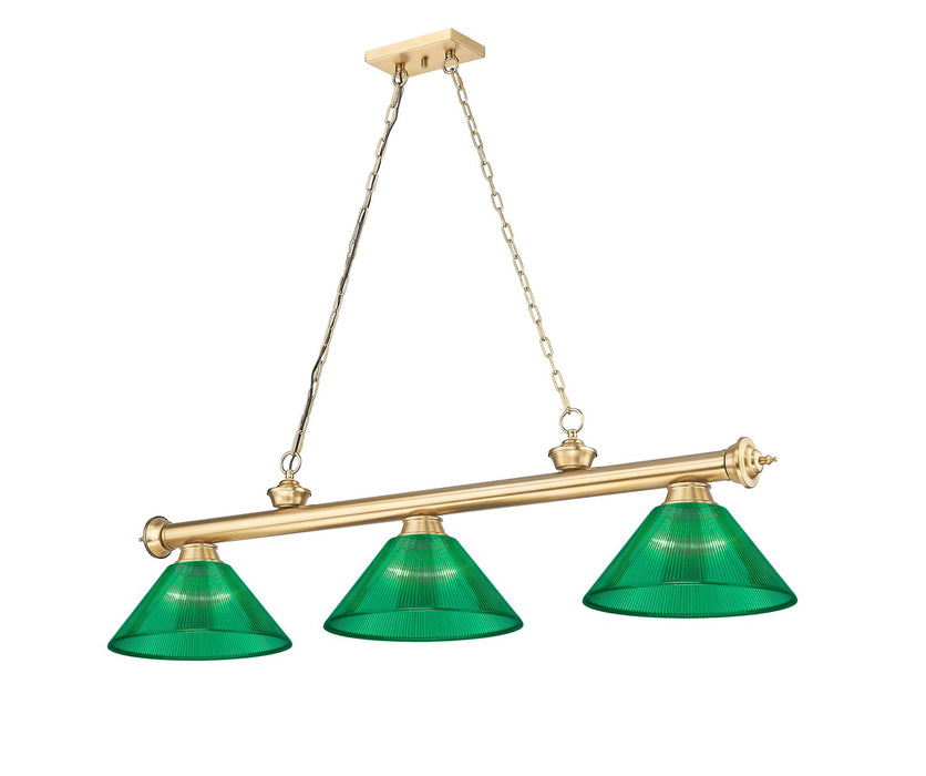 Z-Lite - 2306-3HBR-ARG - Three Light Billiard - Cordon - Heritage Brass