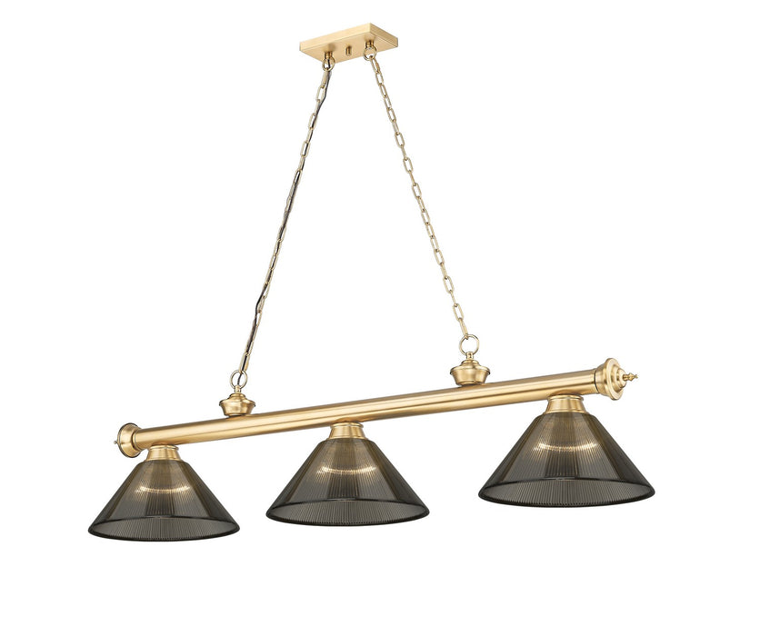 Z-Lite - 2306-3HBR-ARS - Three Light Billiard - Cordon - Heritage Brass