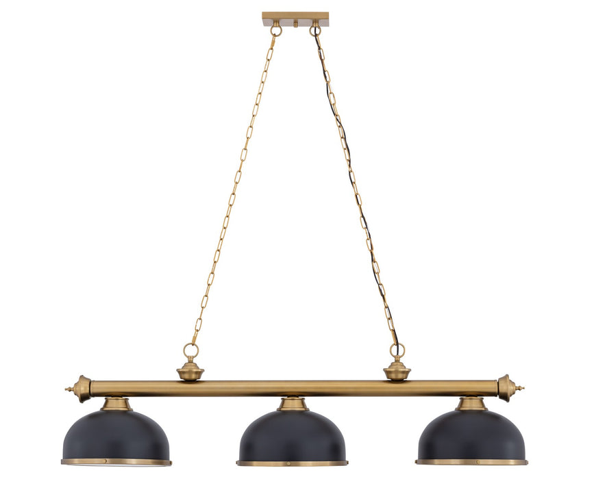Z-Lite - 2306-3HBR-D12BRZ+HBR - Three Light Billiard - Cordon - Heritage Brass