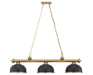 Z-Lite - 2306-3HBR-D12BRZ+HBR - Three Light Billiard - Cordon - Heritage Brass
