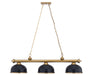 Z-Lite - 2306-3HBR-D12MB+HBR - Three Light Billiard - Cordon - Heritage Brass