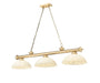 Z-Lite - 2306-3HBR-DGM14 - Three Light Billiard - Cordon - Heritage Brass