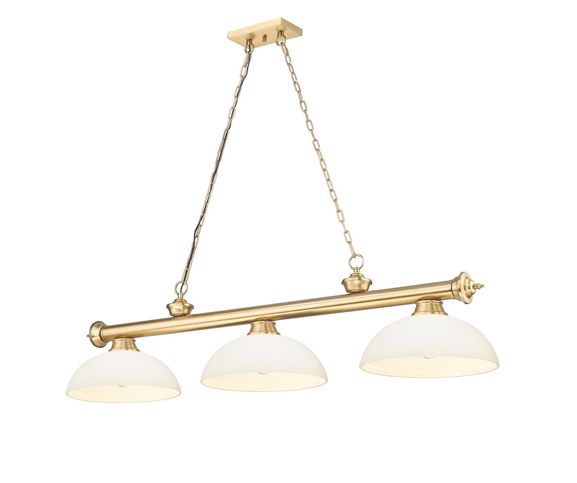 Z-Lite - 2306-3HBR-DMO14 - Three Light Billiard - Cordon - Heritage Brass