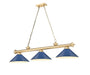 Z-Lite - 2306-3HBR-MNB - Three Light Billiard - Cordon - Heritage Brass