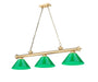 Z-Lite - 2306-3HBR-PGR - Three Light Billiard - Cordon - Heritage Brass