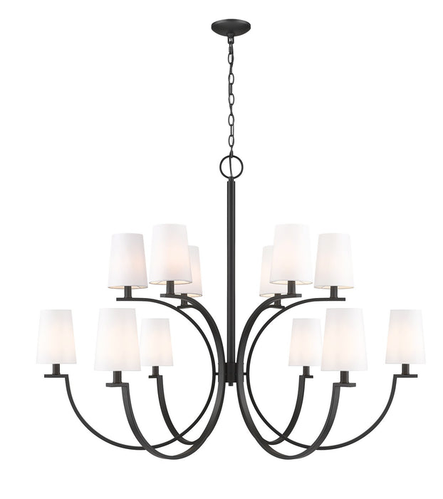 Z-Lite - 2016-12MB - 12 Light Chandelier - Cordelia - Matte Black