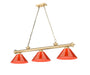 Z-Lite - 2306-3HBR-PRD - Three Light Billiard - Cordon - Heritage Brass