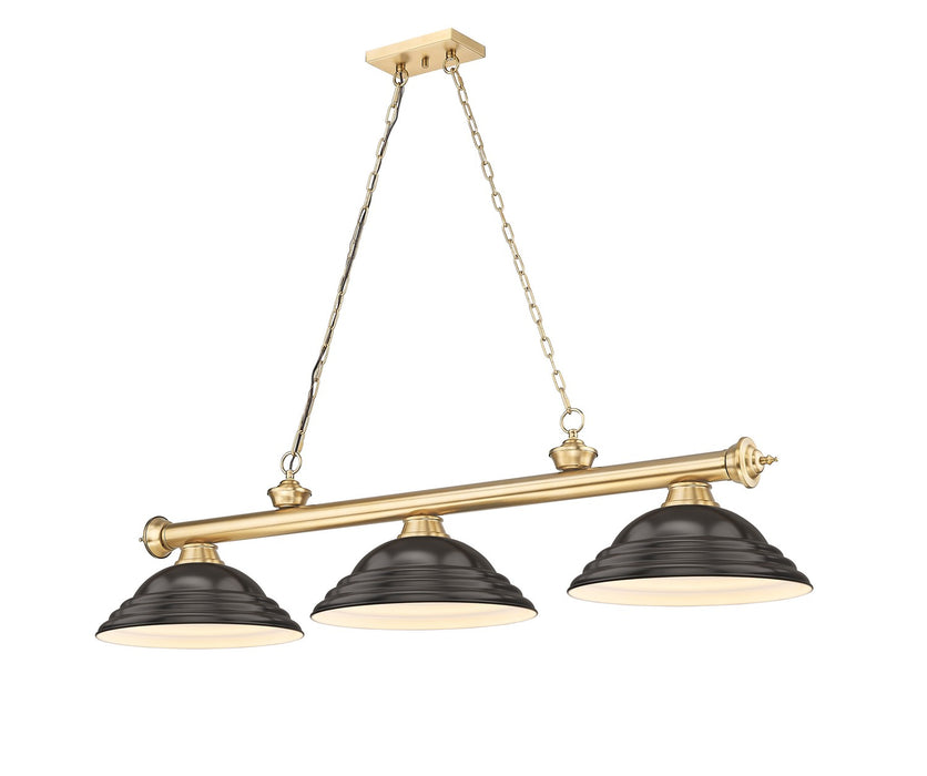 Z-Lite - 2306-3HBR-SBRZ - Three Light Billiard - Cordon - Heritage Brass