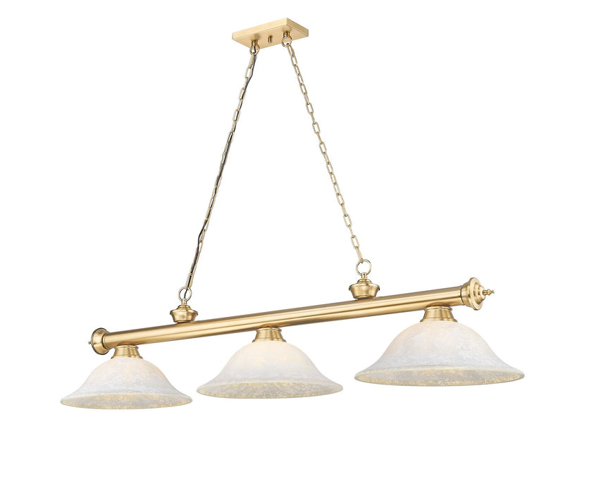 Z-Lite - 2306-3HBR-WM16 - Three Light Billiard - Cordon - Heritage Brass