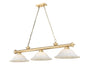 Z-Lite - 2306-3HBR-WM16 - Three Light Billiard - Cordon - Heritage Brass