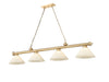 Z-Lite - 2306-4HBR-AGM14 - Four Light Billiard - Cordon - Heritage Brass