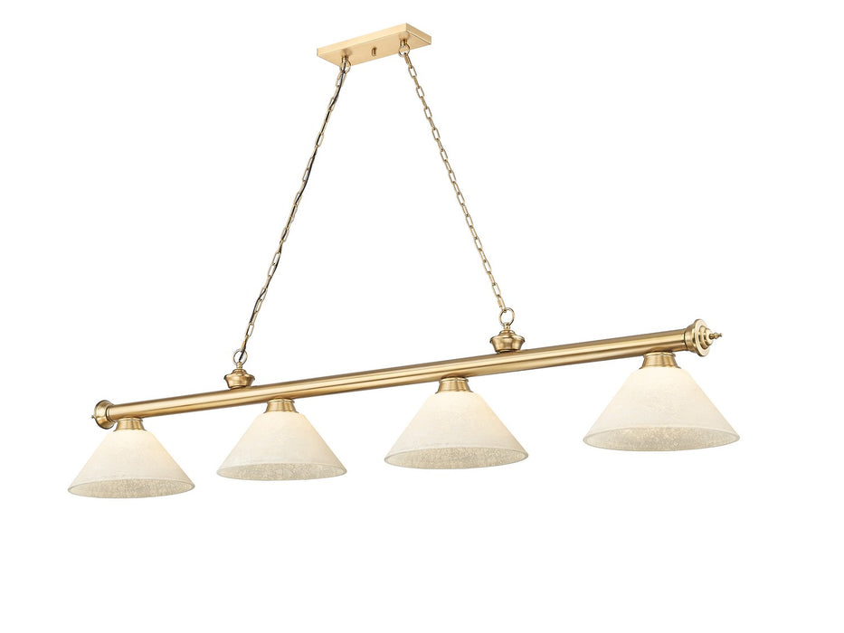 Z-Lite - 2306-4HBR-AGM14 - Four Light Billiard - Cordon - Heritage Brass