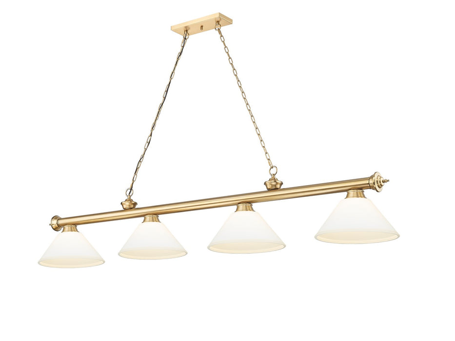 Z-Lite - 2306-4HBR-AMO14 - Four Light Billiard - Cordon - Heritage Brass