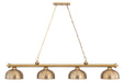 Z-Lite - 2306-4HBR-D13HBR - Four Light Billiard - Cordon - Heritage Brass