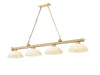 Z-Lite - 2306-4HBR-DGM14 - Four Light Billiard - Cordon - Heritage Brass