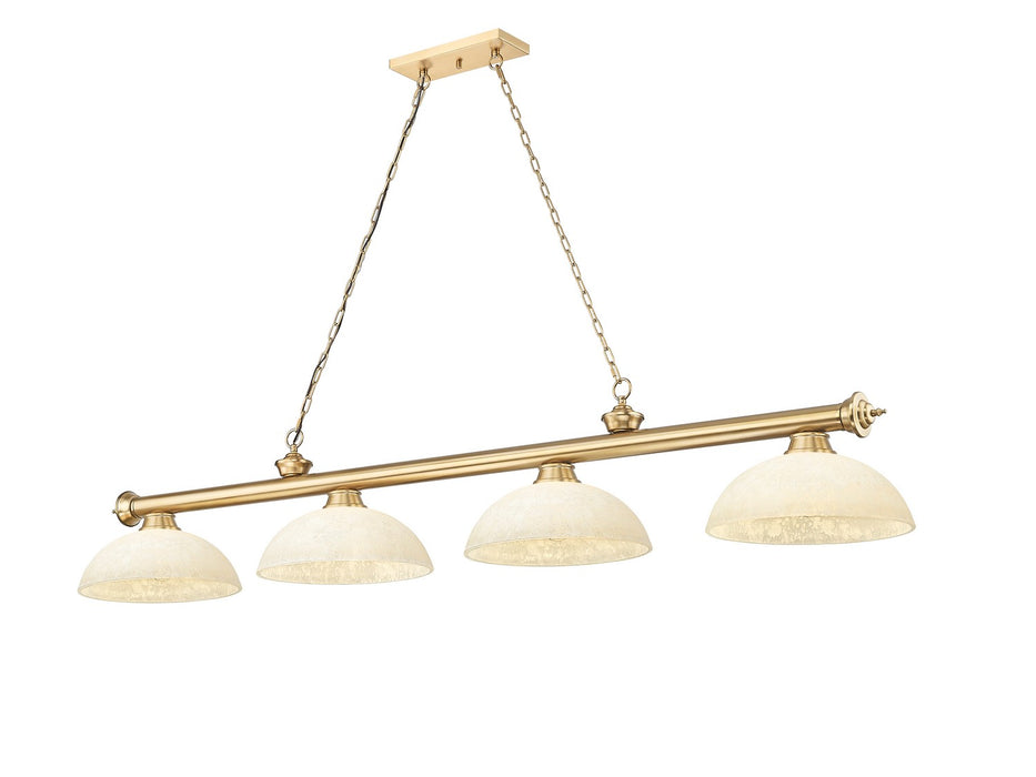 Z-Lite - 2306-4HBR-DGM14 - Four Light Billiard - Cordon - Heritage Brass