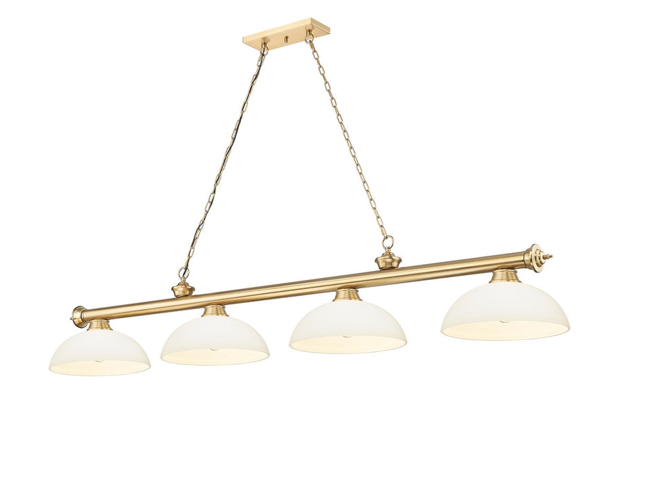 Z-Lite - 2306-4HBR-DMO14 - Four Light Billiard - Cordon - Heritage Brass