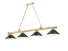 Z-Lite - 2306-4HBR-MB15 - Four Light Billiard - Cordon - Heritage Brass