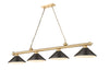 Z-Lite - 2306-4HBR-MBRZ - Four Light Billiard - Cordon - Heritage Brass