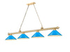 Z-Lite - 2306-4HBR-MEB - Four Light Billiard - Cordon - Heritage Brass