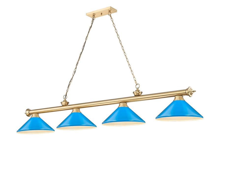 Z-Lite - 2306-4HBR-MEB - Four Light Billiard - Cordon - Heritage Brass