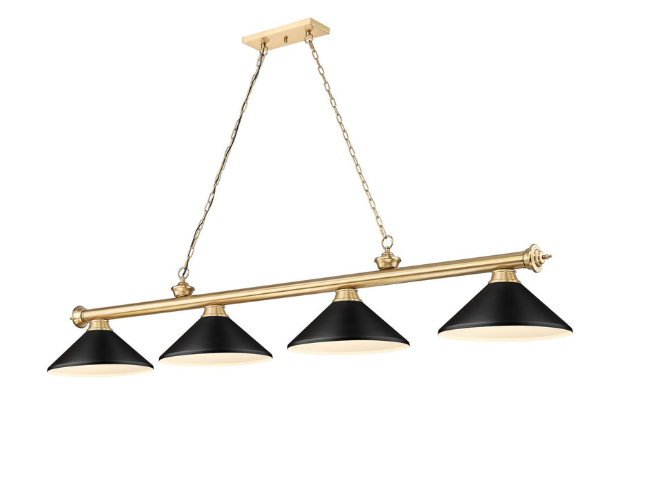 Z-Lite - 2306-4HBR-MMB - Four Light Billiard - Cordon - Heritage Brass