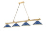 Z-Lite - 2306-4HBR-MNB - Four Light Billiard - Cordon - Heritage Brass