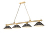 Z-Lite - 2306-4HBR-SBRZ - Four Light Billiard - Cordon - Heritage Brass