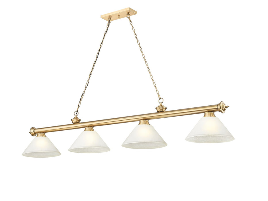 Z-Lite - 2306-4HBR-AWL14 - Four Light Billiard - Cordon - Heritage Brass