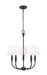 Z-Lite - 3049-18C-MB - Five Light Chandelier - Tova - Matte Black