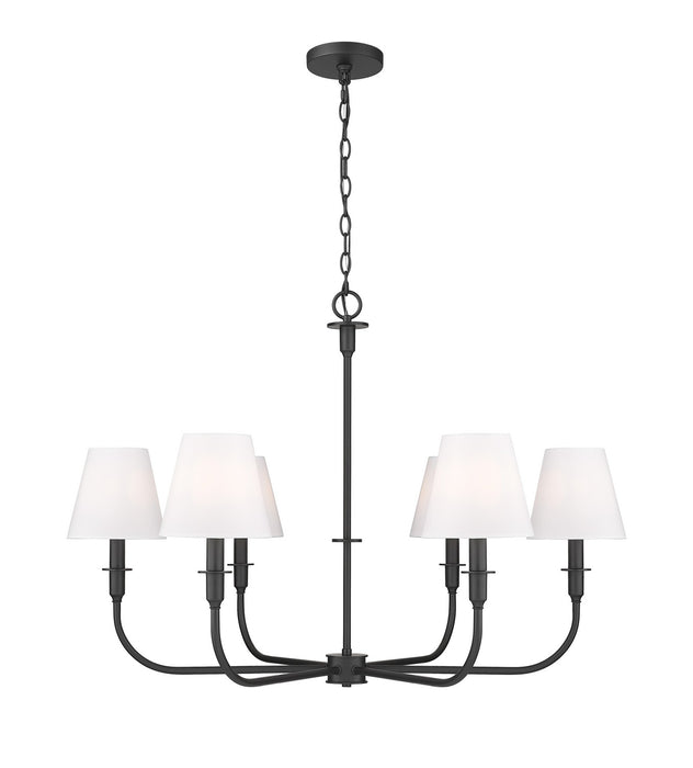 Z-Lite - 3049-32MB - Six Light Chandelier - Tova - Matte Black