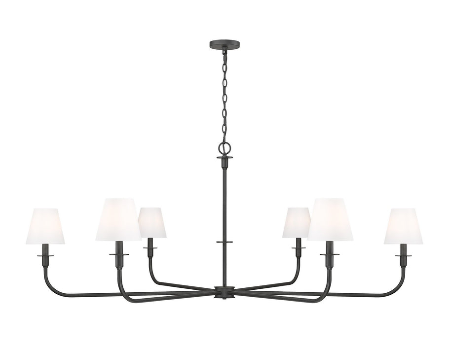Z-Lite - 3049-62MB - Six Light Chandelier - Tova - Matte Black