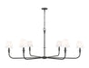 Z-Lite - 3049-62MB - Six Light Chandelier - Tova - Matte Black
