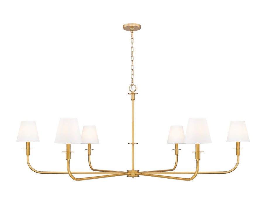 Z-Lite - 3049-62RB - Six Light Chandelier - Tova - Rubbed Brass