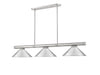 Z-Lite - 3050-3BN-BN15 - Three Light Billiard - Vanguard - Brushed Nickel