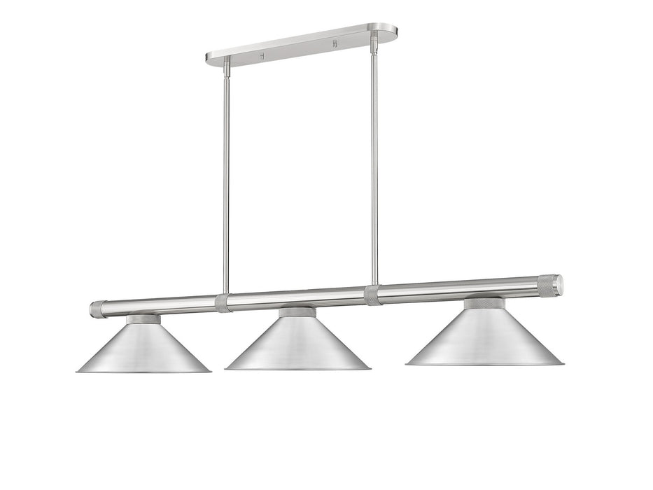 Z-Lite - 3050-3BN-BN15 - Three Light Billiard - Vanguard - Brushed Nickel
