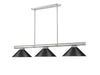 Z-Lite - 3050-3BN-MB15 - Three Light Billiard - Vanguard - Brushed Nickel