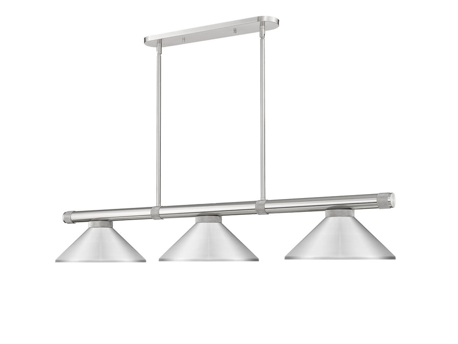 Z-Lite - 3050-3BN-MBN - Three Light Billiard - Vanguard - Brushed Nickel