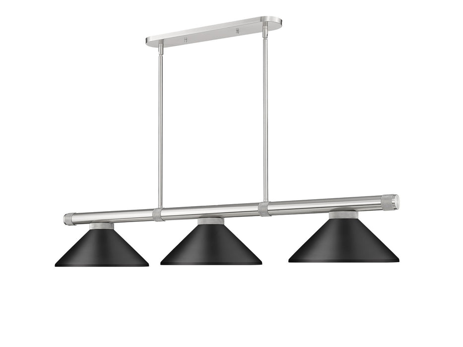 Z-Lite - 3050-3BN-MMB - Three Light Billiard - Vanguard - Brushed Nickel